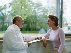 Doctor and patient consultation